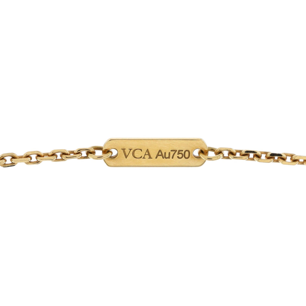 Vintage Alhambra Pendant Necklace 18K Yellow Gold and Onyx