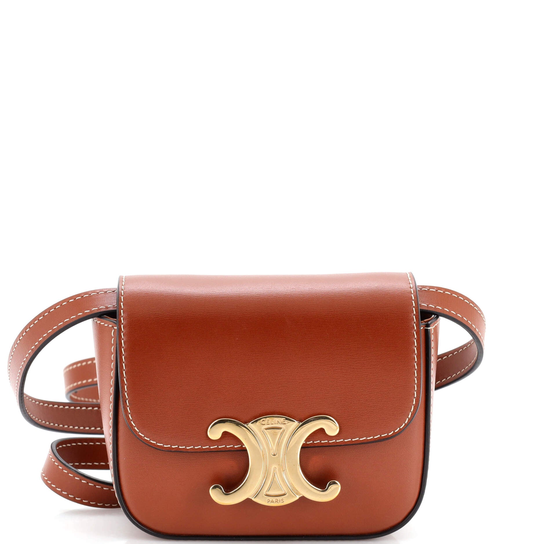 Triomphe Shoulder Bag Smooth Calfskin Mini