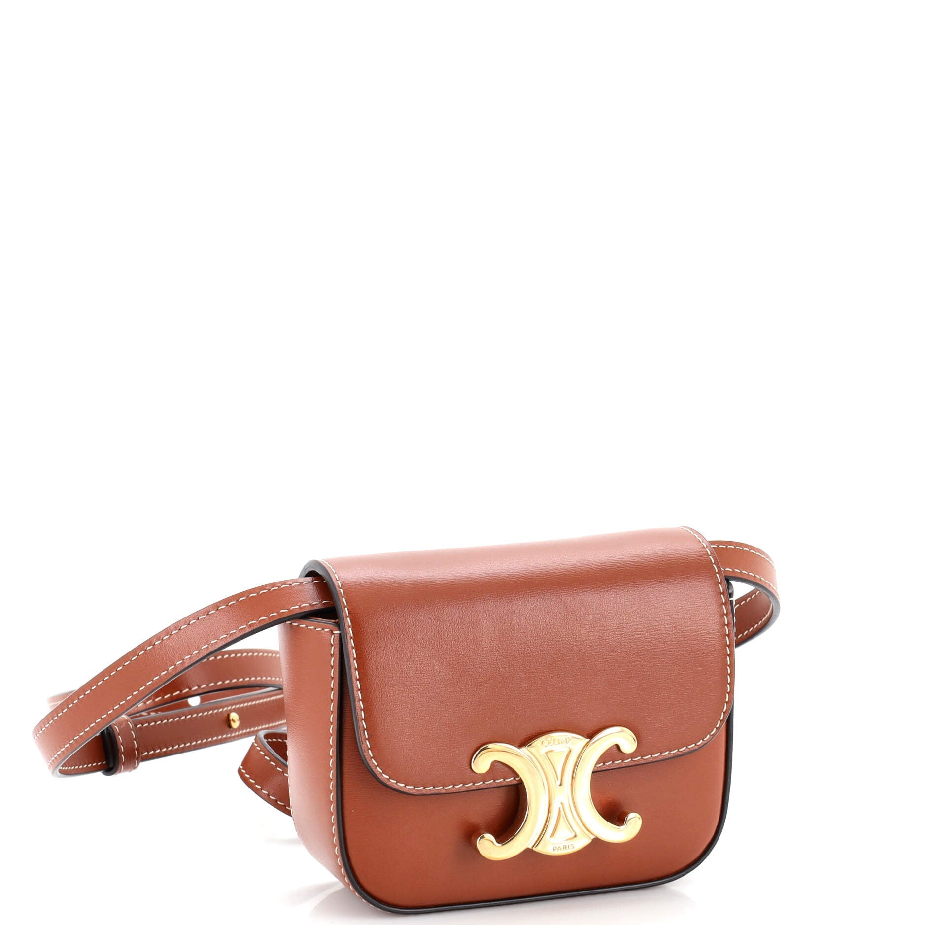 Triomphe Shoulder Bag Smooth Calfskin Mini
