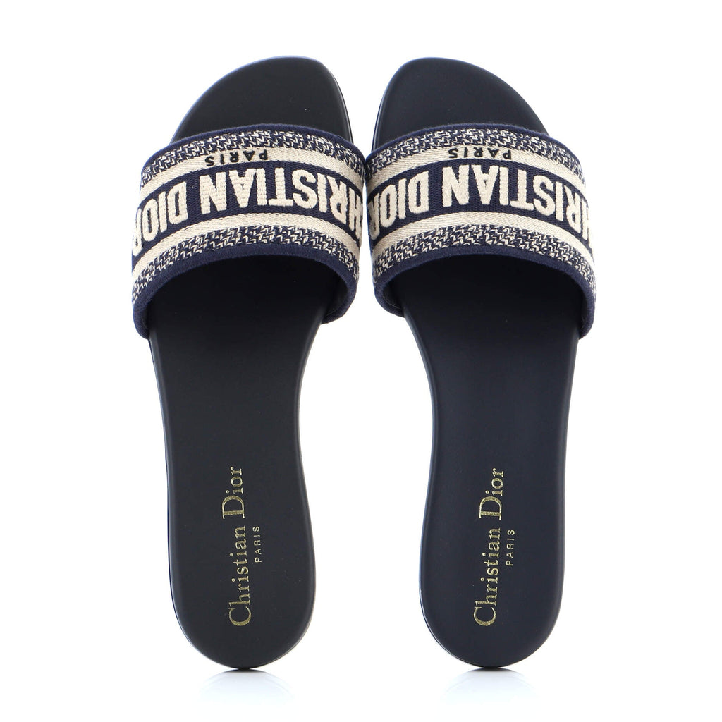 Women's Dway Flat Sandals Embroidered Canvas