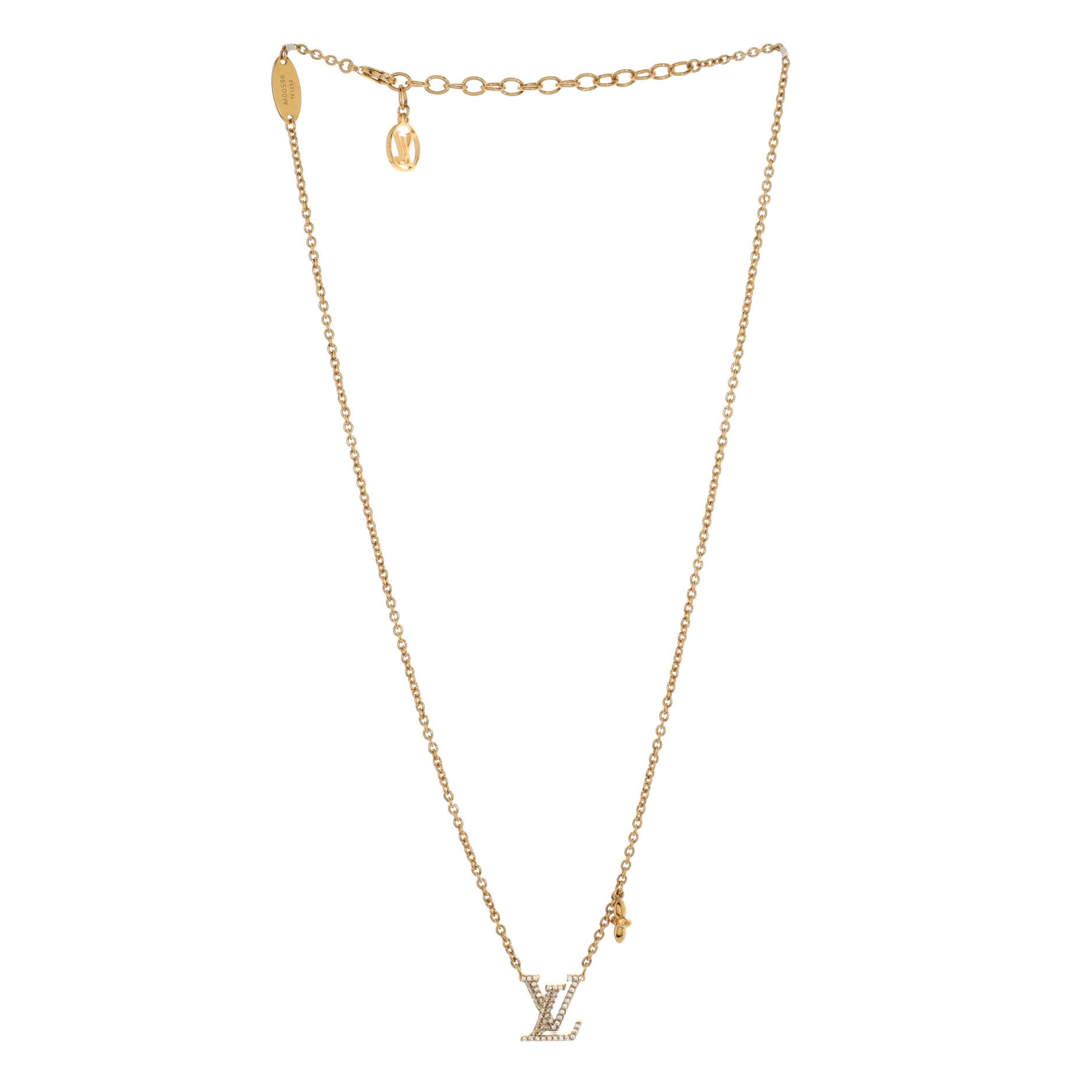 LV Iconic Necklace Metal with Crystals