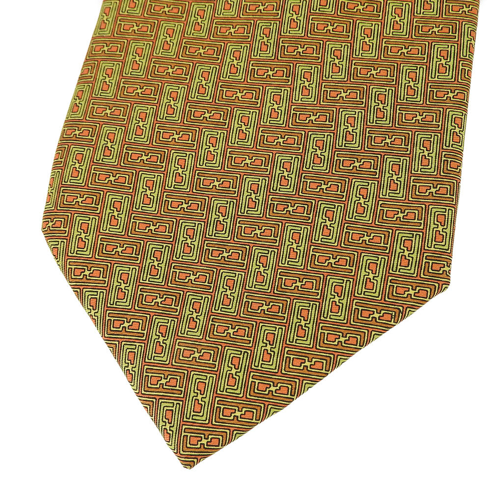 Fendi Silk Tie Brown Green
