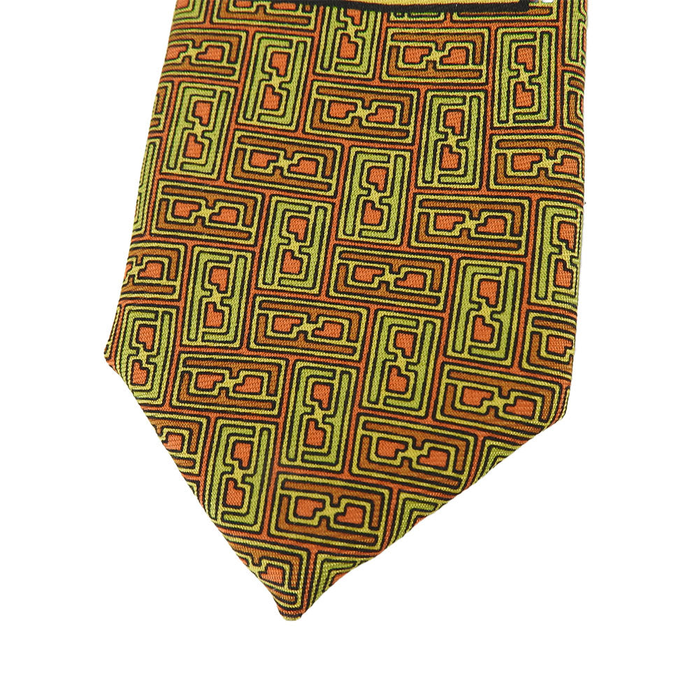 Fendi Silk Tie Brown Green