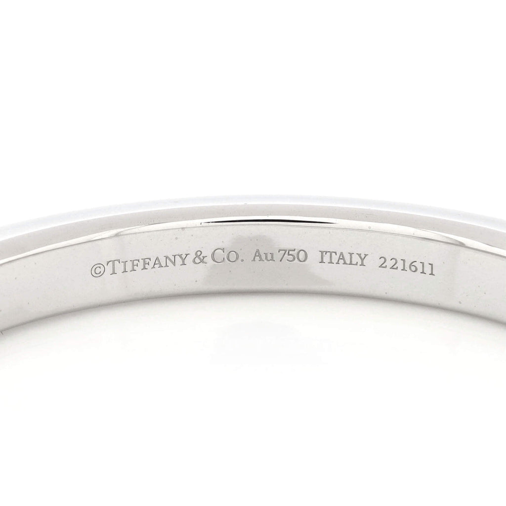 Lock Bangle Bracelet 18K White Gold