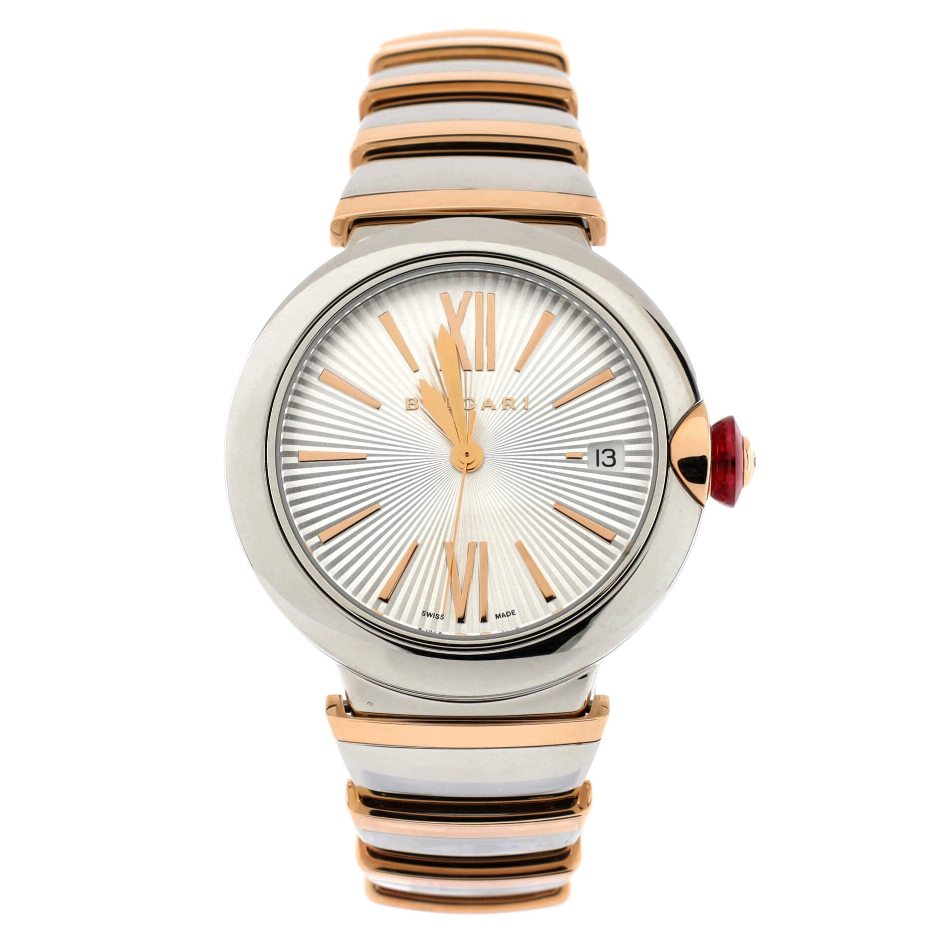 Lucea Automatic Watch Stainless Steel and 18k Red Gold 36