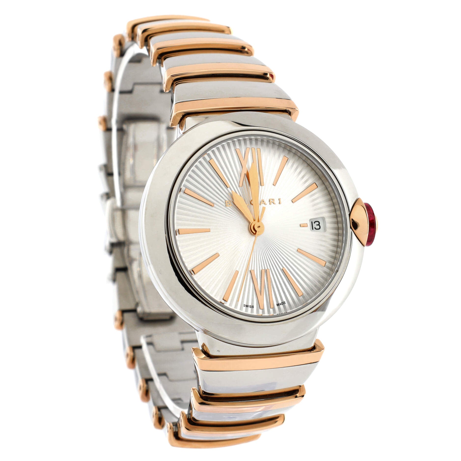 Lucea Automatic Watch Stainless Steel and 18k Red Gold 36