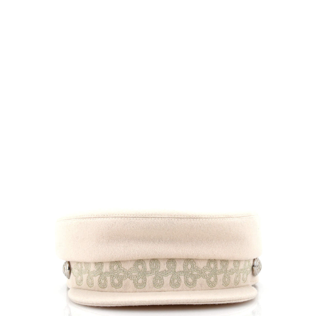 Cabourg en Finesse Newsboy Cap Embroidered Wool
