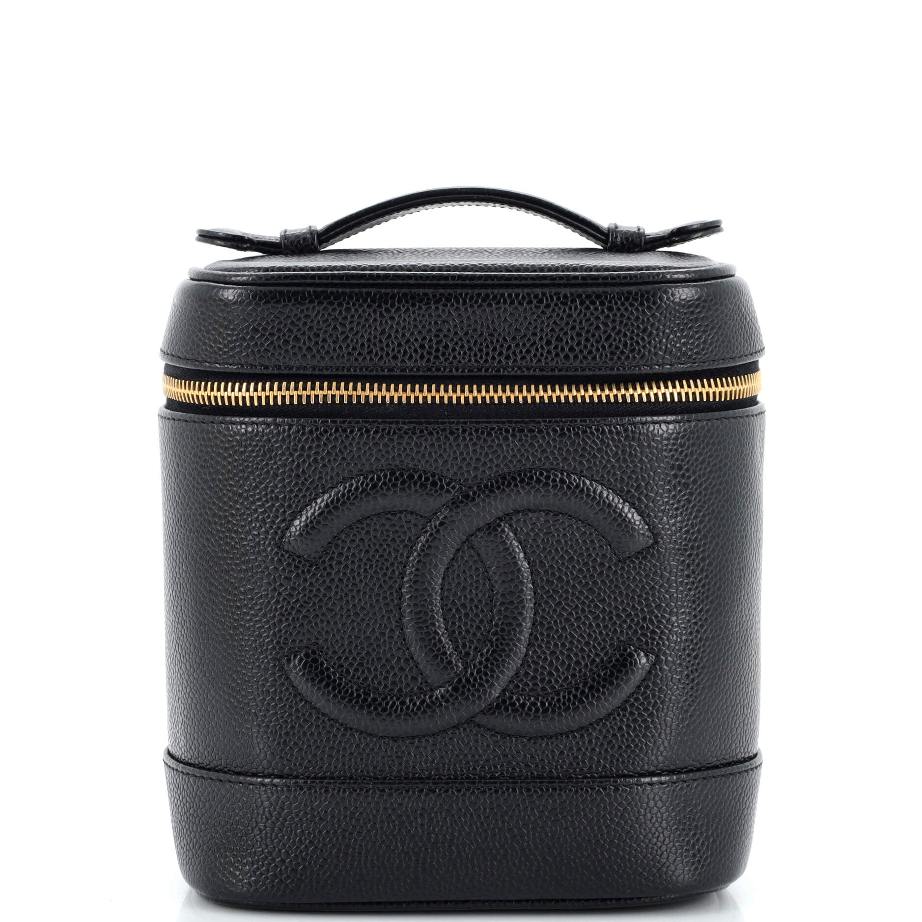 Vintage Timeless Cosmetic Case Caviar Tall