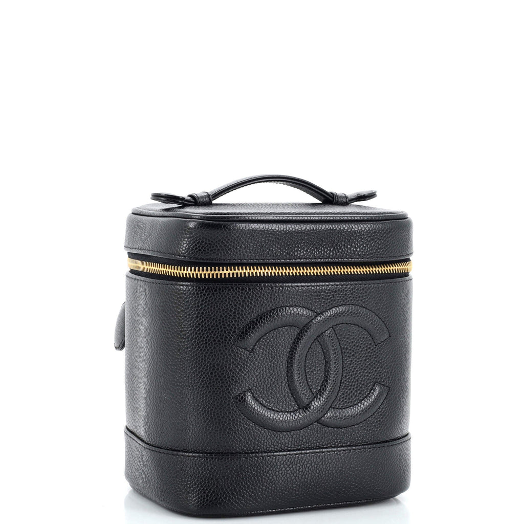 Vintage Timeless Cosmetic Case Caviar Tall