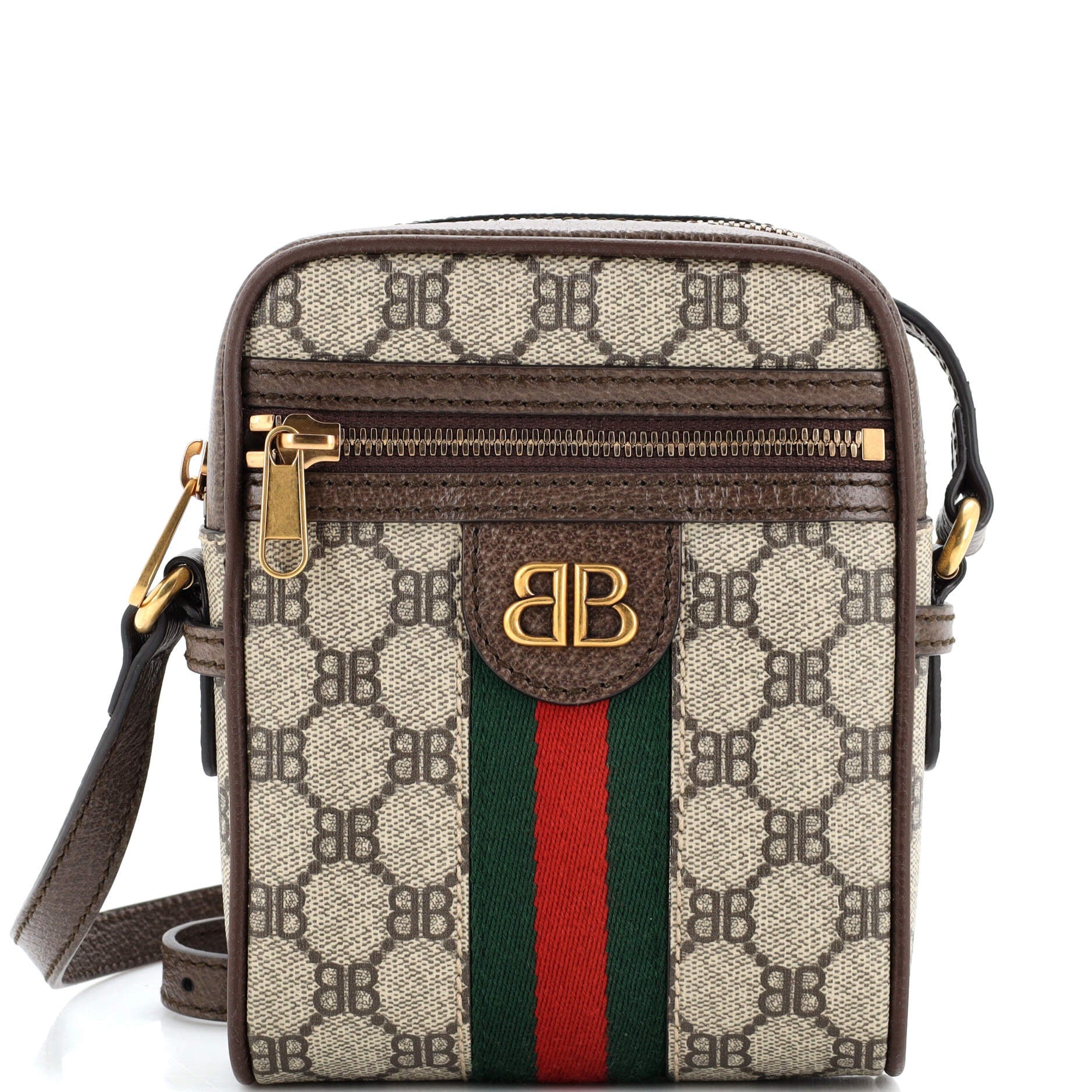 x Gucci The Hacker Project Zip Messenger Bag BB Coated Canvas Mini