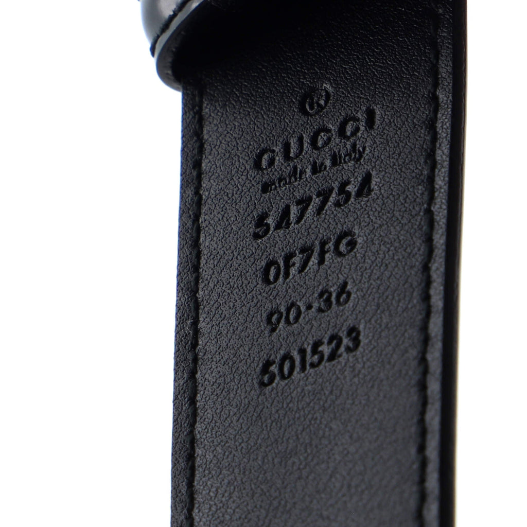 Logo Belt Leather with Enamel Buckle Medium 90