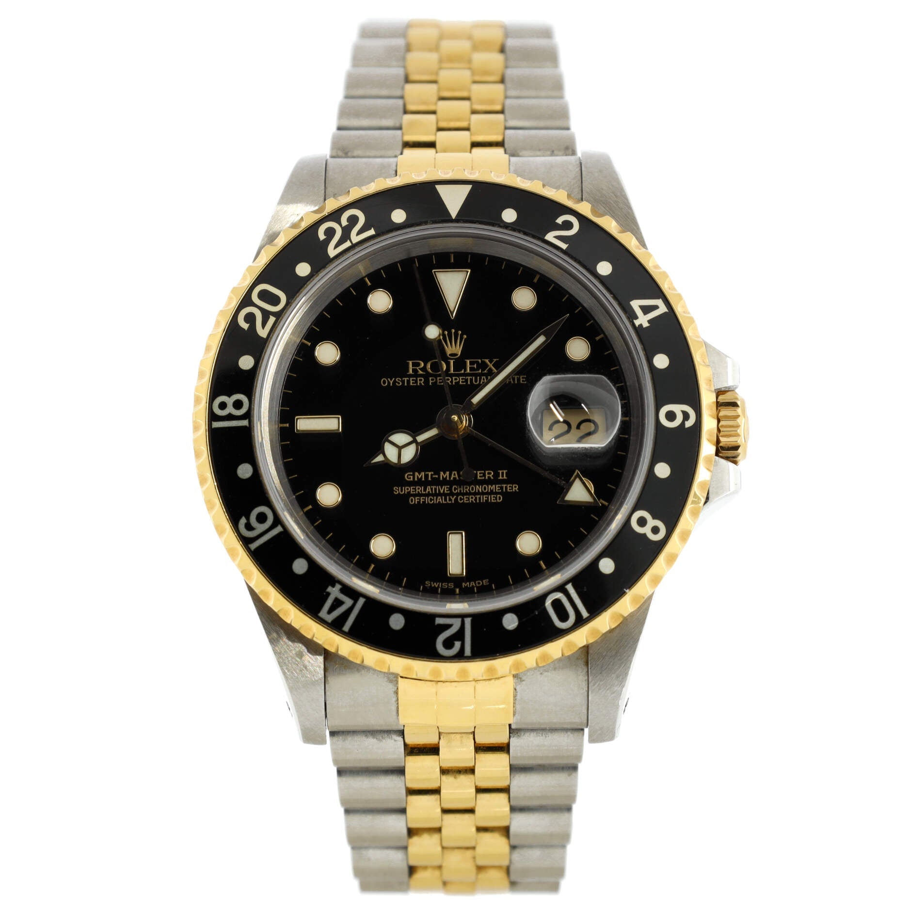 Oyster Perpetual Date GMT-Master II Automatic Watch Stainless Steel and Yellow Gold 40