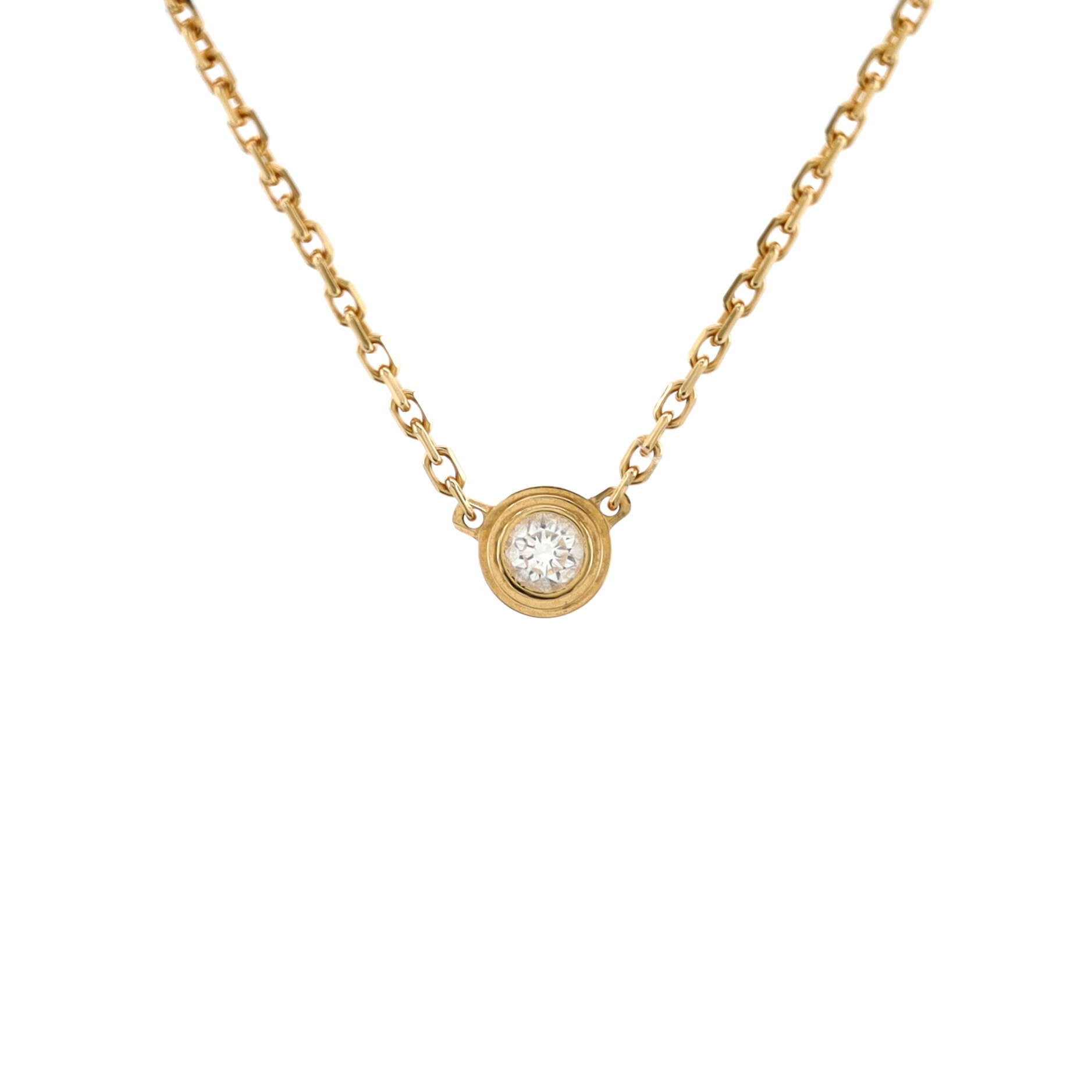 Cartier D'Amour Pendant Necklace 18K Yellow Gold and Diamond XS