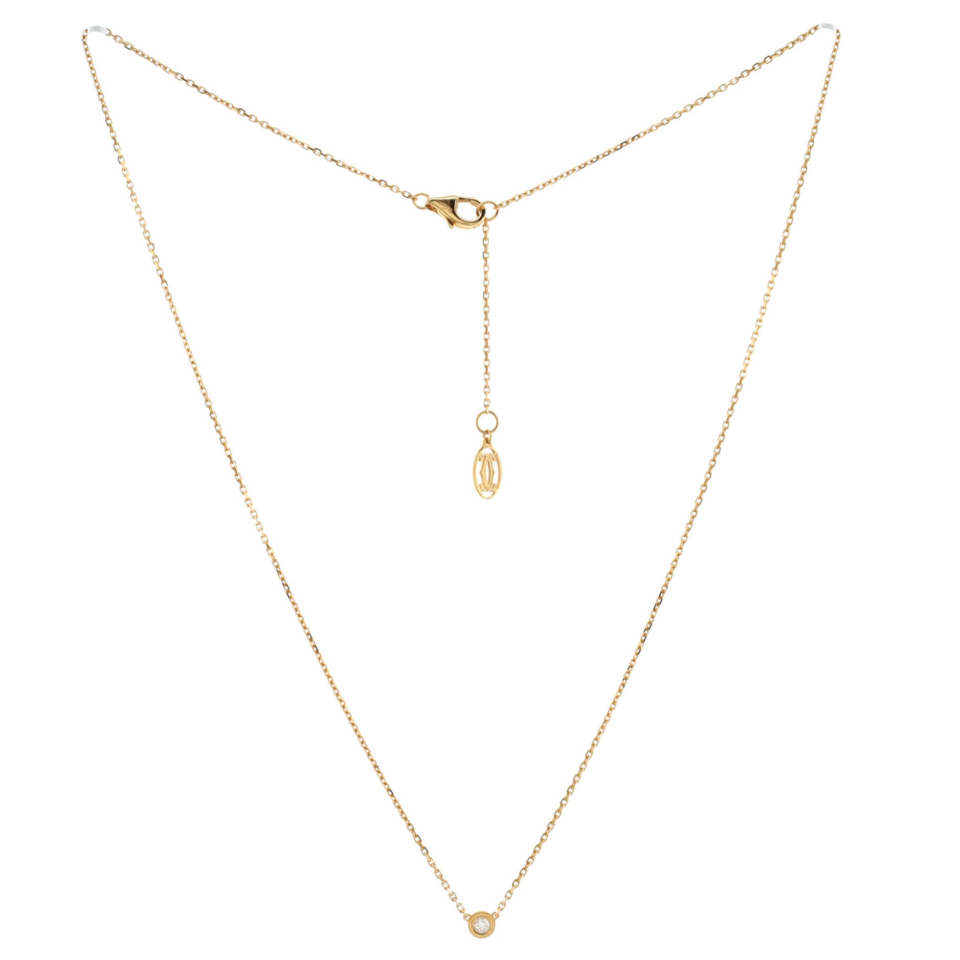 Cartier D'Amour Pendant Necklace 18K Yellow Gold and Diamond XS