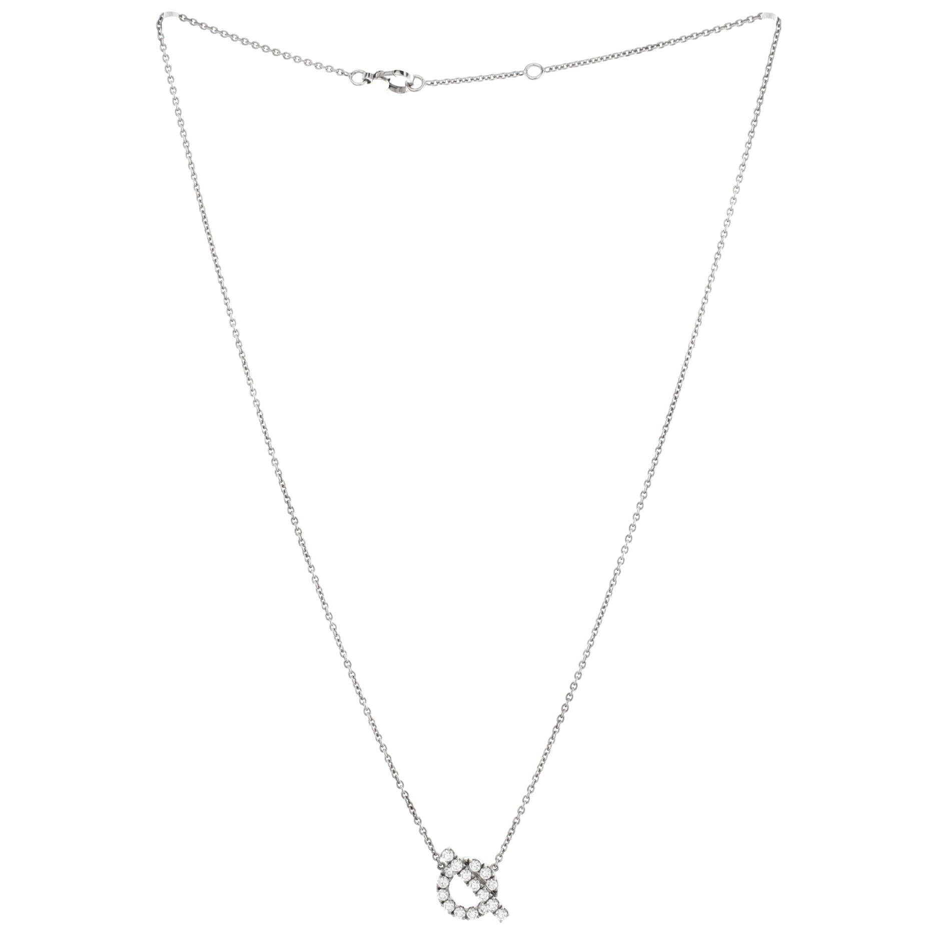 Finesse Pendant Necklace 18K White Gold and Diamonds