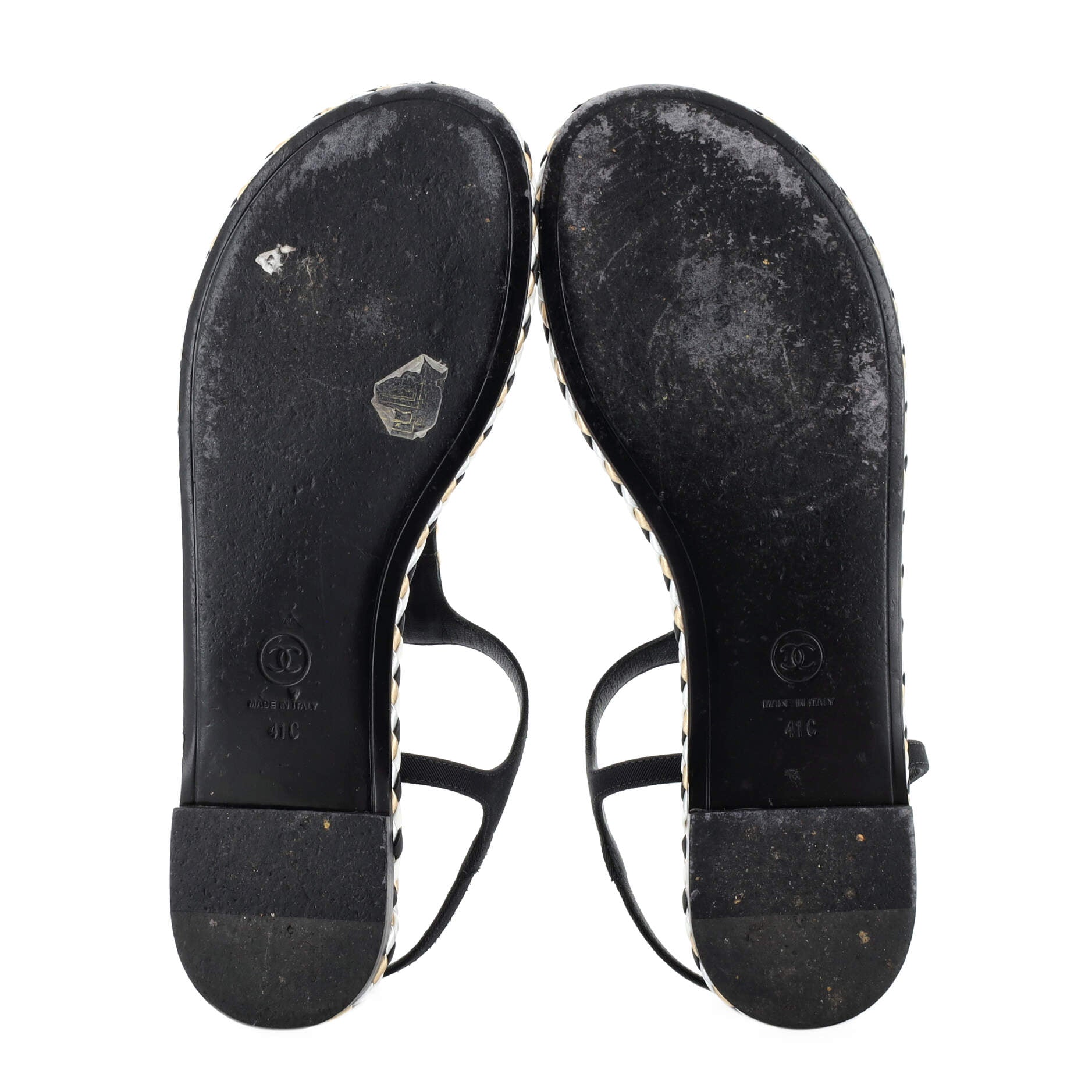 Women's CC Chain Thong Sandals Leather