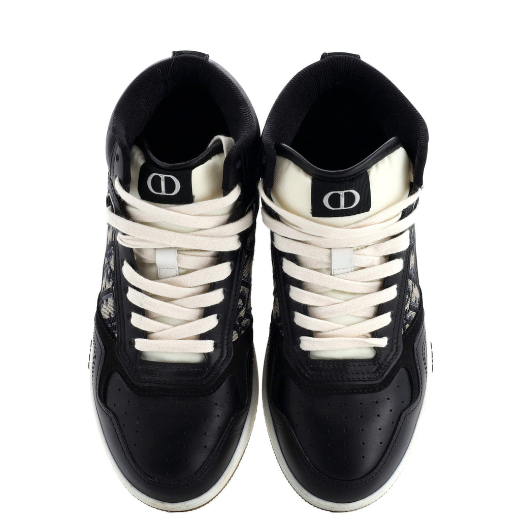 Men's B27 Mid-Top Sneakers Leather with Oblique Canvas