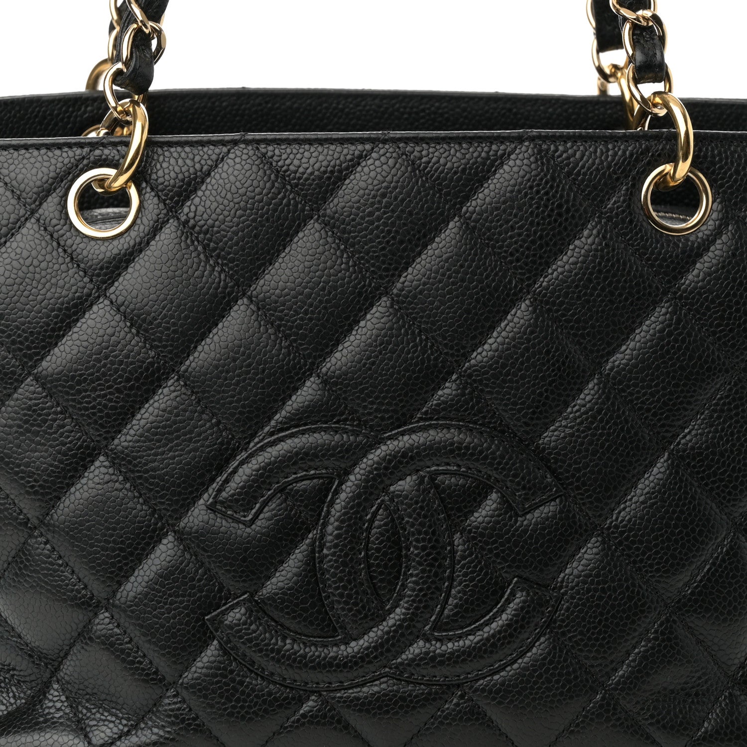 Caviar Quilted Petit Timeless Tote PTT Black