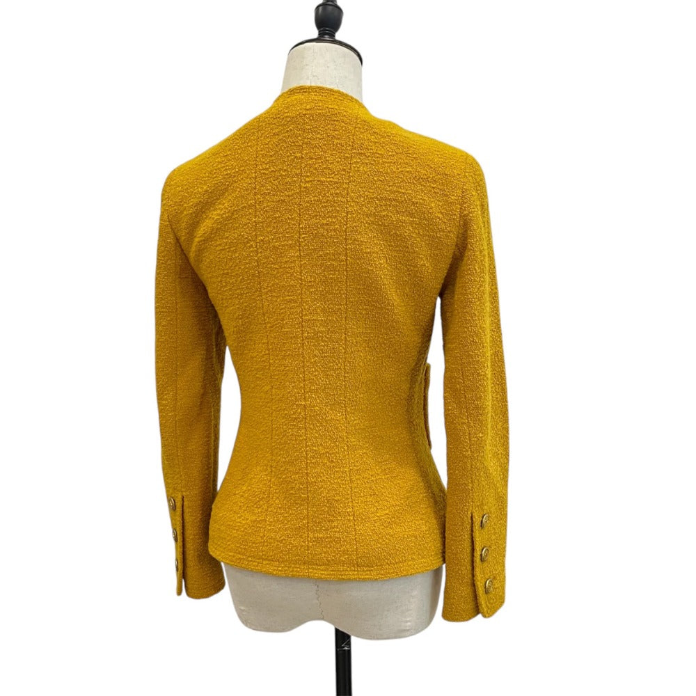 Chanel Coco Mark Button Tweed Wool Jacket