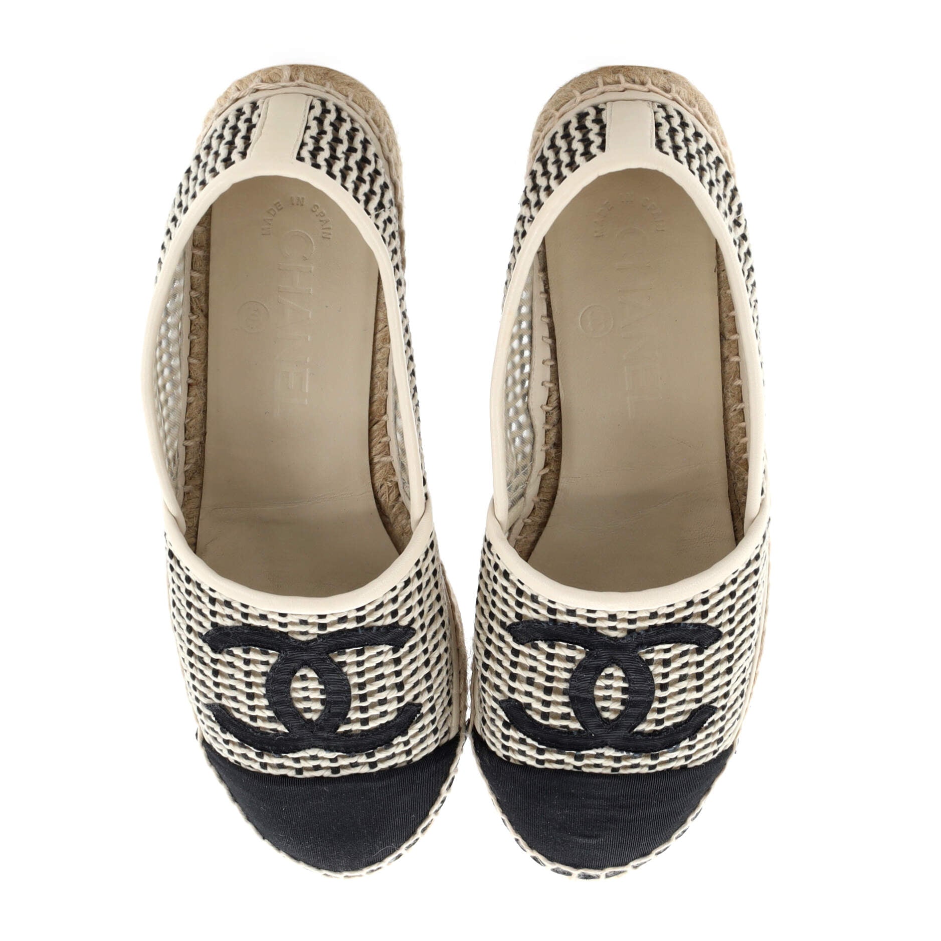 Women's CC Cap Toe Espadrilles Woven Mesh