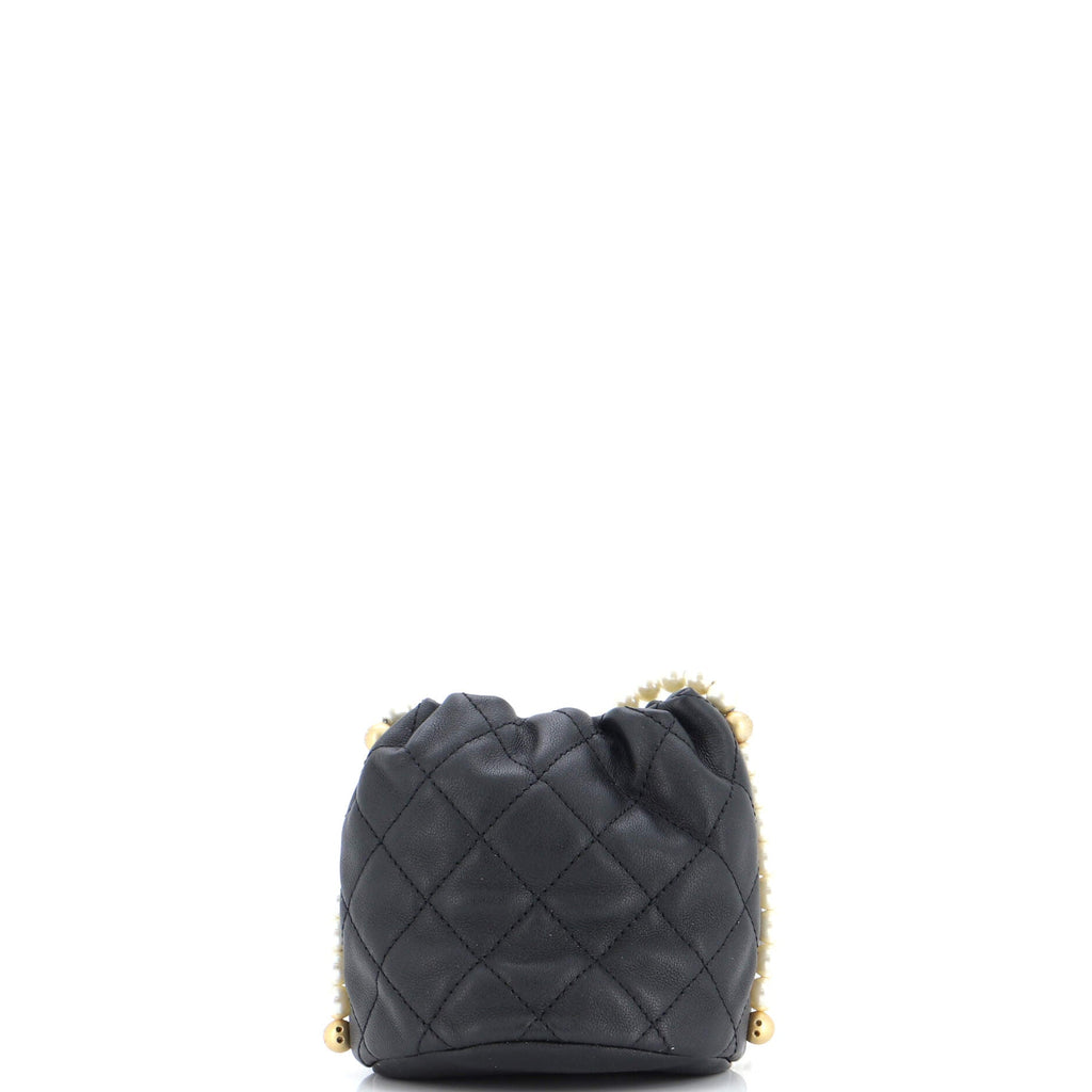 About Pearls Bucket Bag Quilted Calfskin Mini