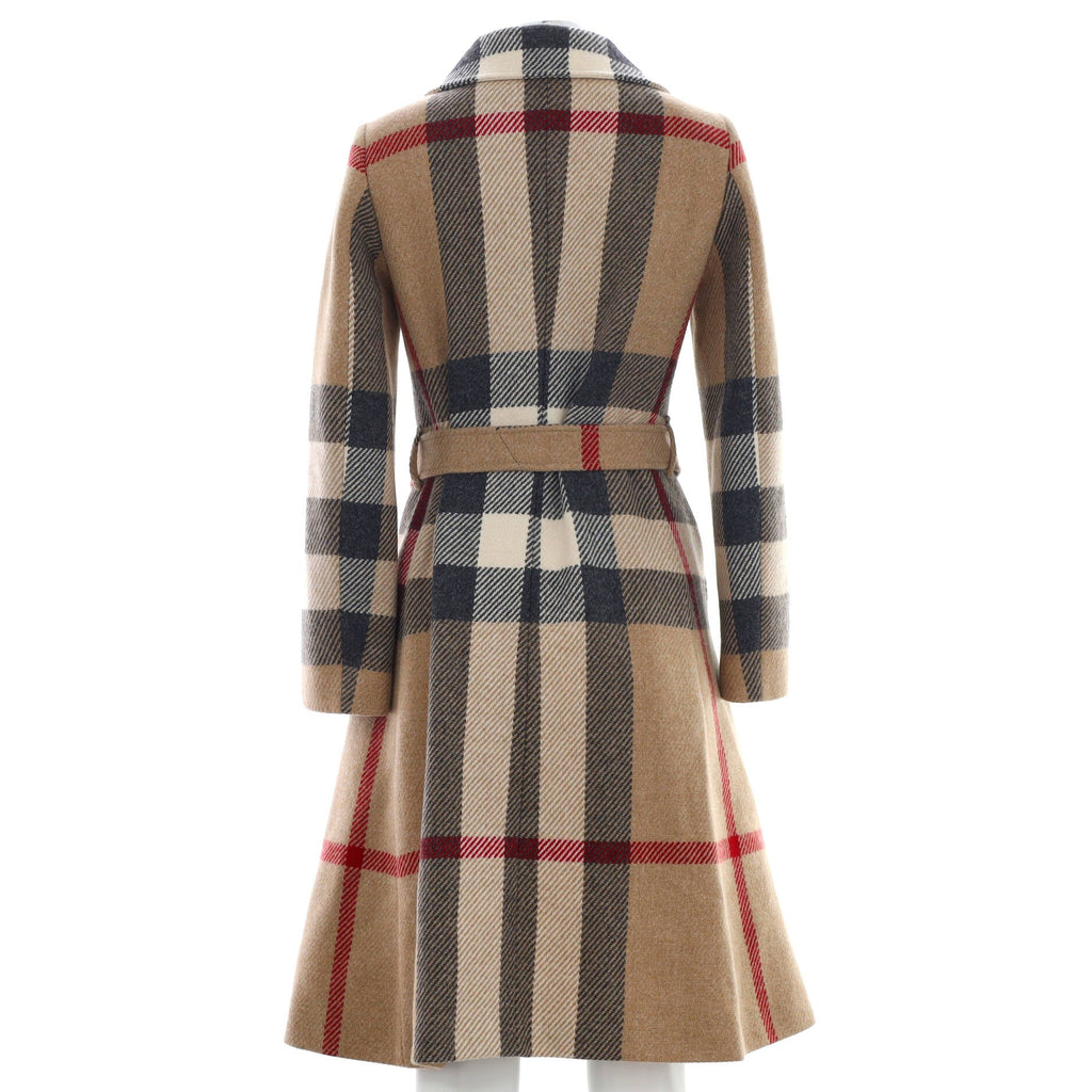 Women's Belted Coat House Check Wool