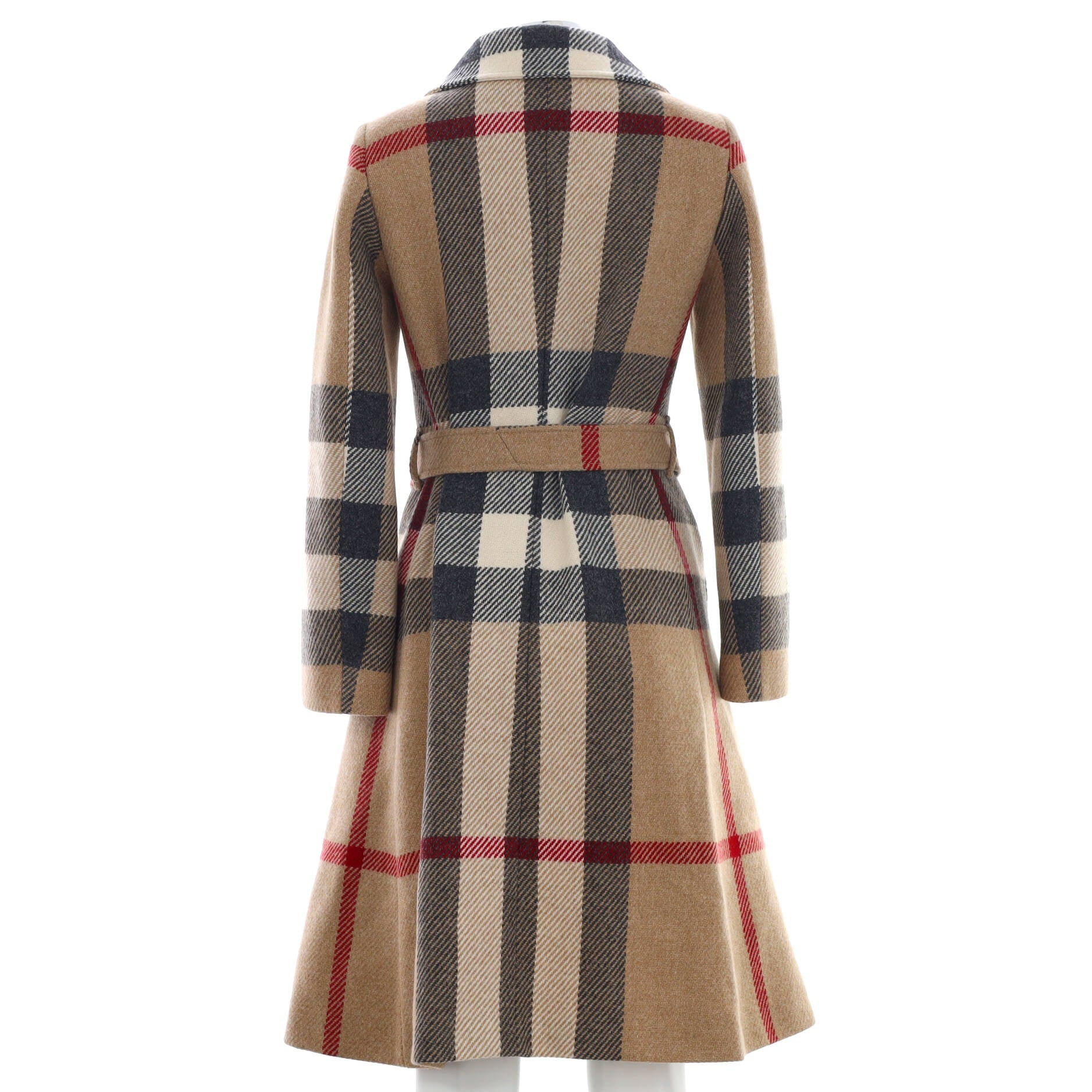 Women's Belted Coat House Check Wool