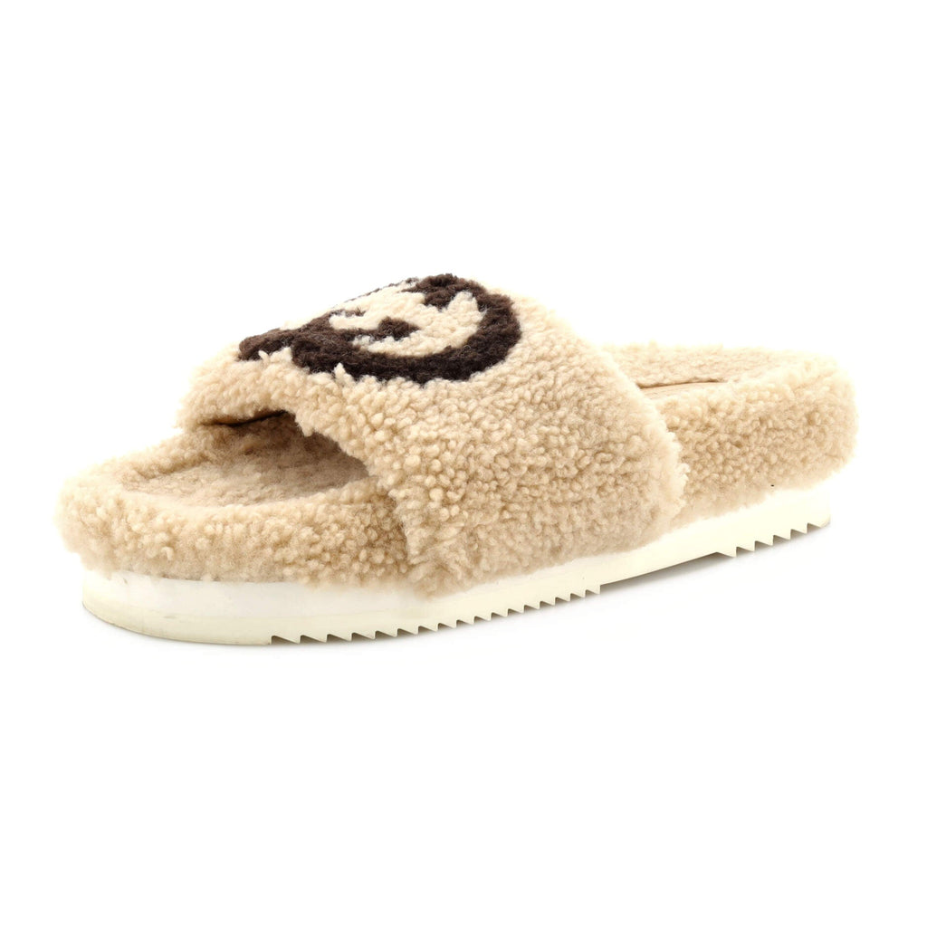Women's Eileen Interlocking G Sandals Shearling