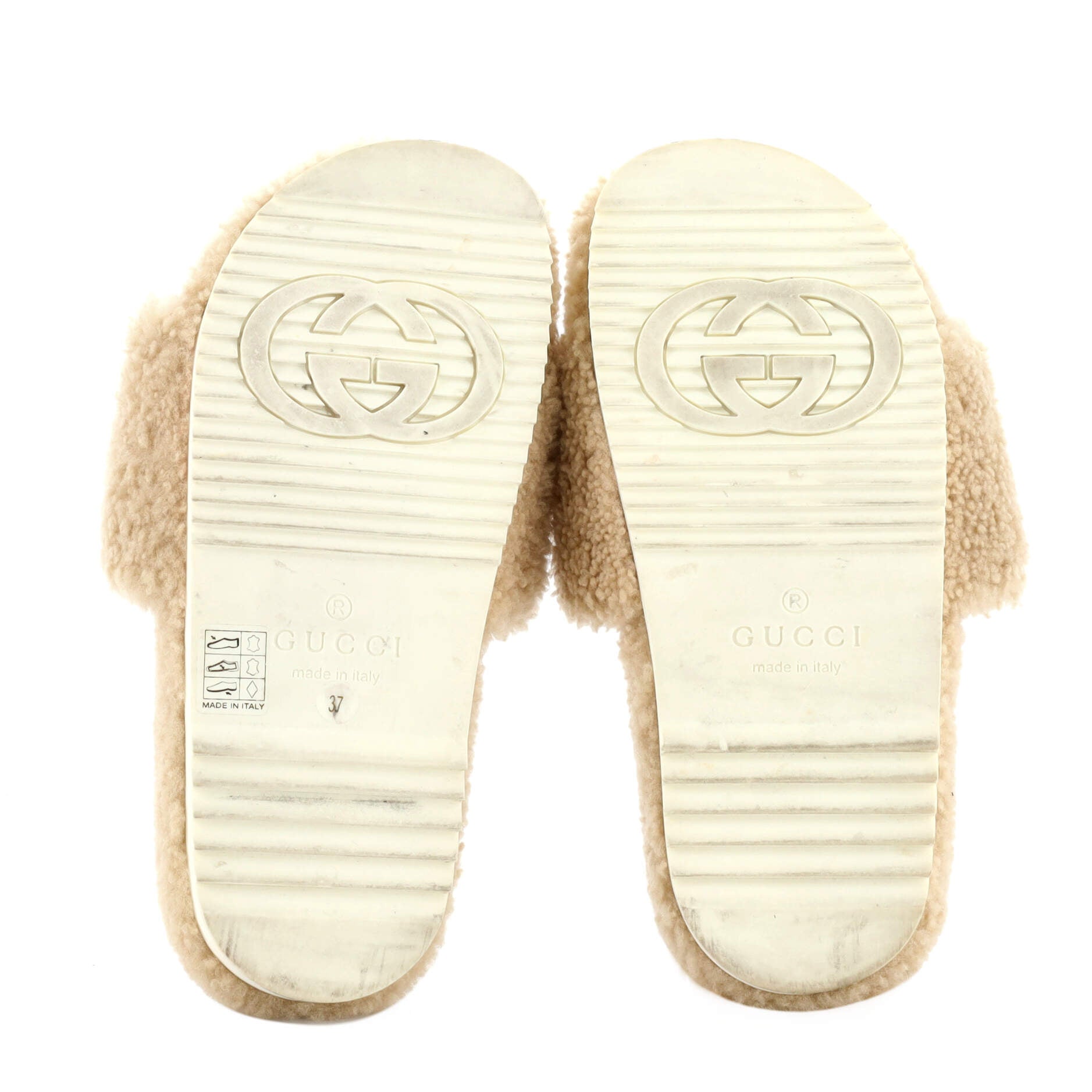 Women's Eileen Interlocking G Sandals Shearling