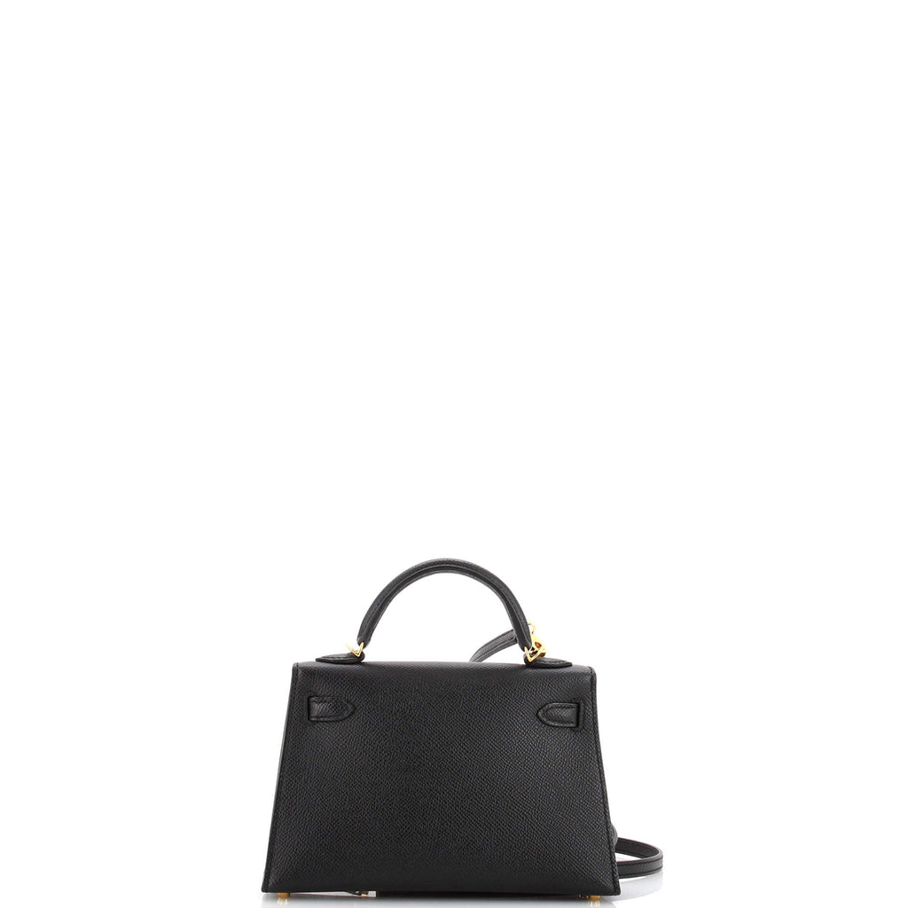 Kelly Mini II Bag Noir Epsom with Gold Hardware 20