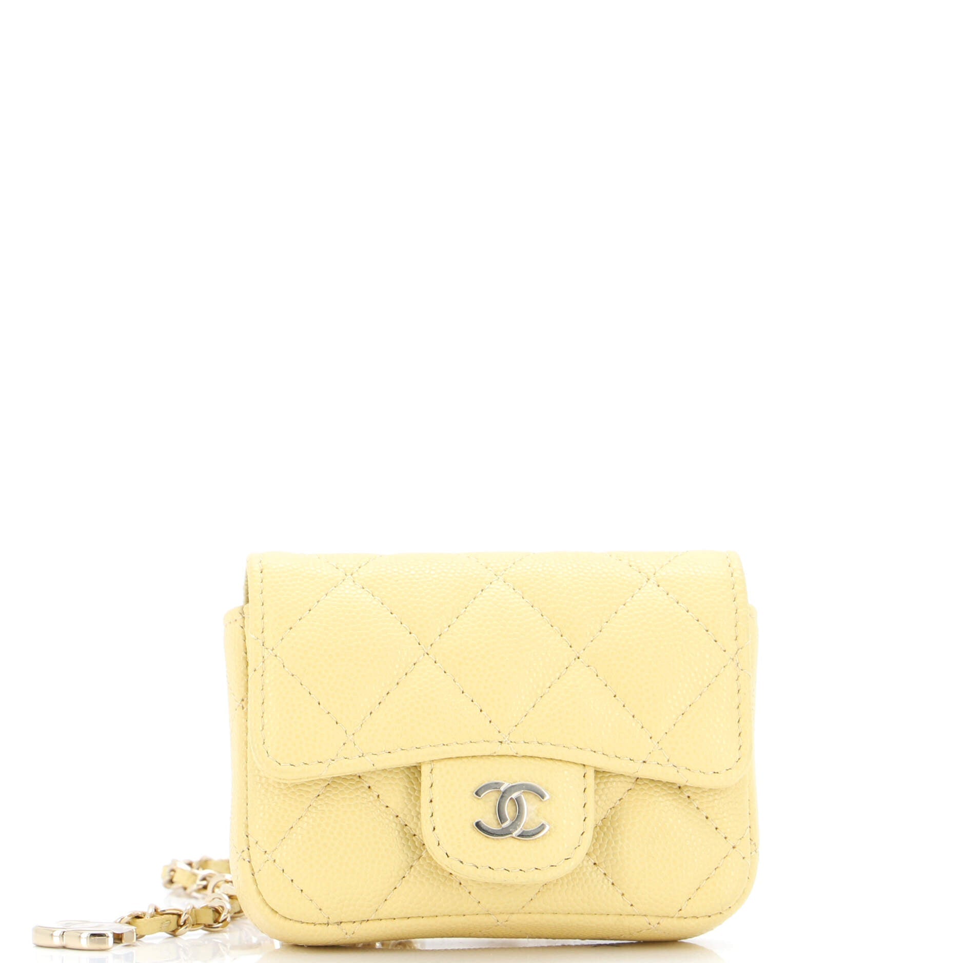 Classic Flap Chain Belt Bag Quilted Caviar Mini