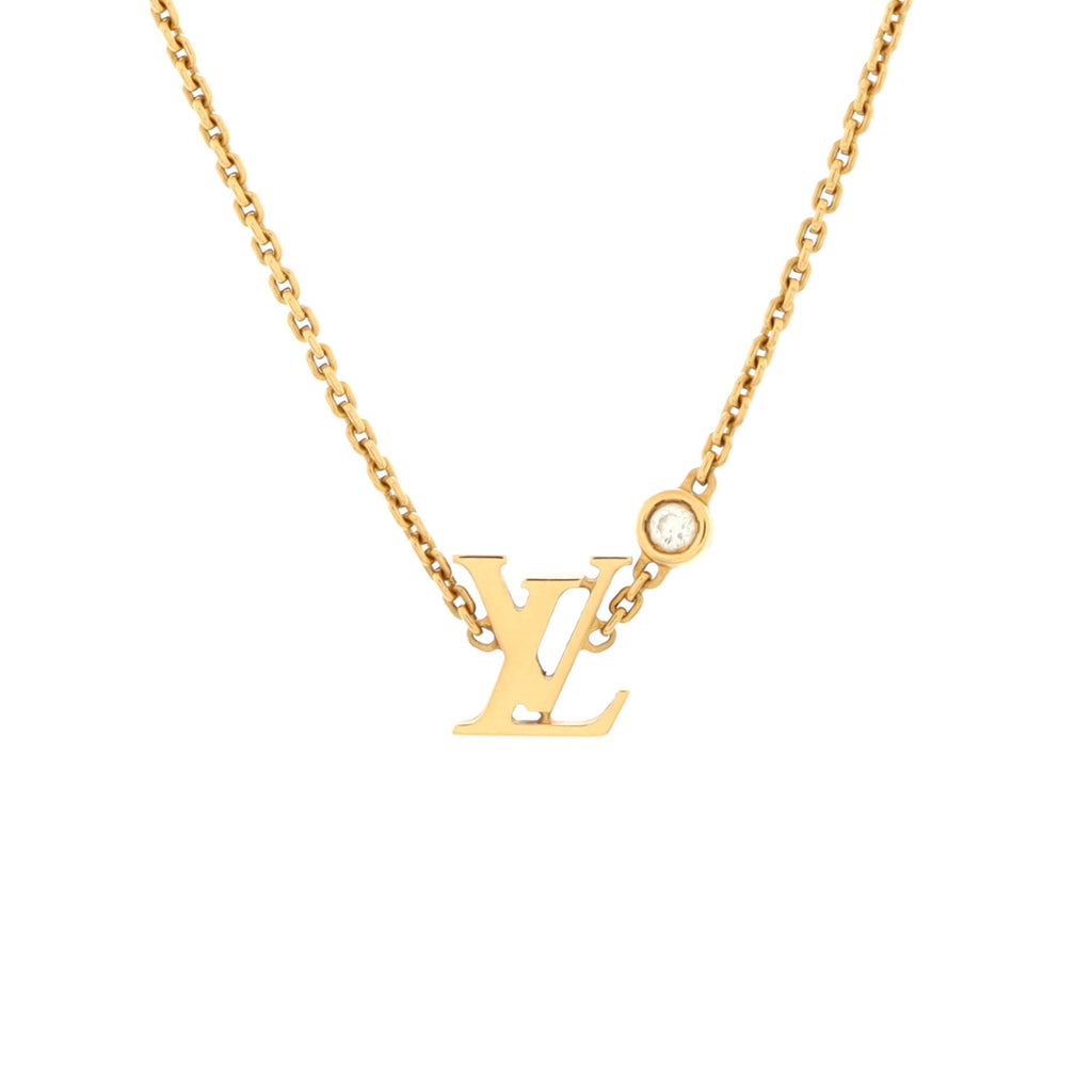 Idylle Blossom LV Pendant Necklace 18K Yellow Gold with Diamond
