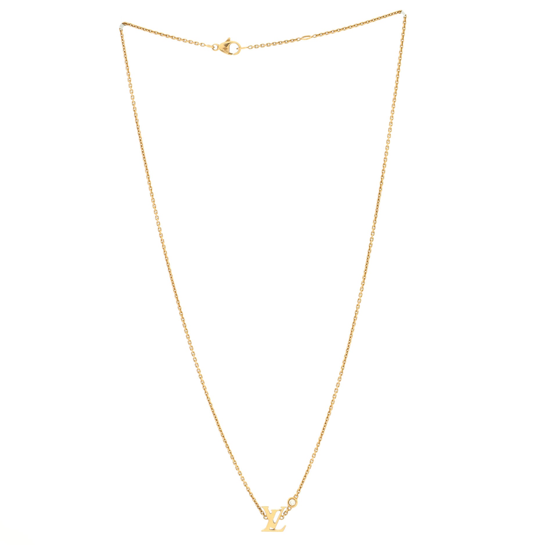 Idylle Blossom LV Pendant Necklace 18K Yellow Gold with Diamond
