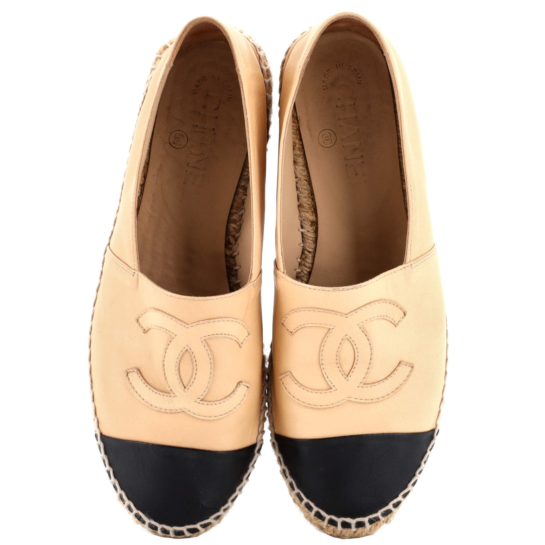 Women's CC Cap Toe Espadrilles Leather