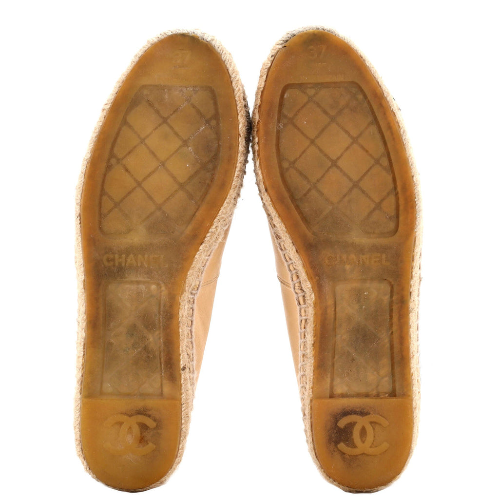 Women's CC Cap Toe Espadrilles Leather