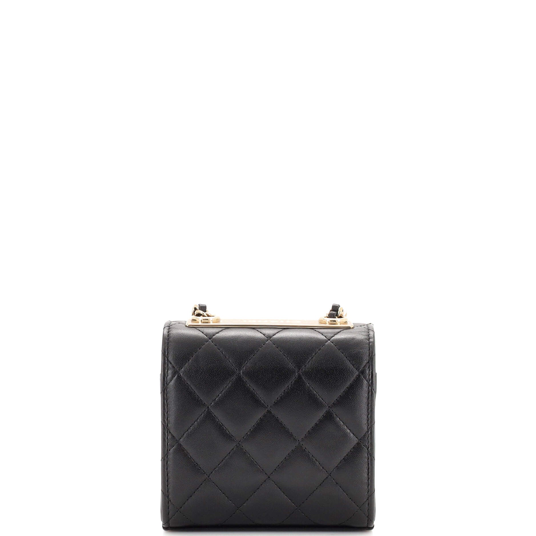 Trendy CC Clutch with Chain Quilted Lambskin Small