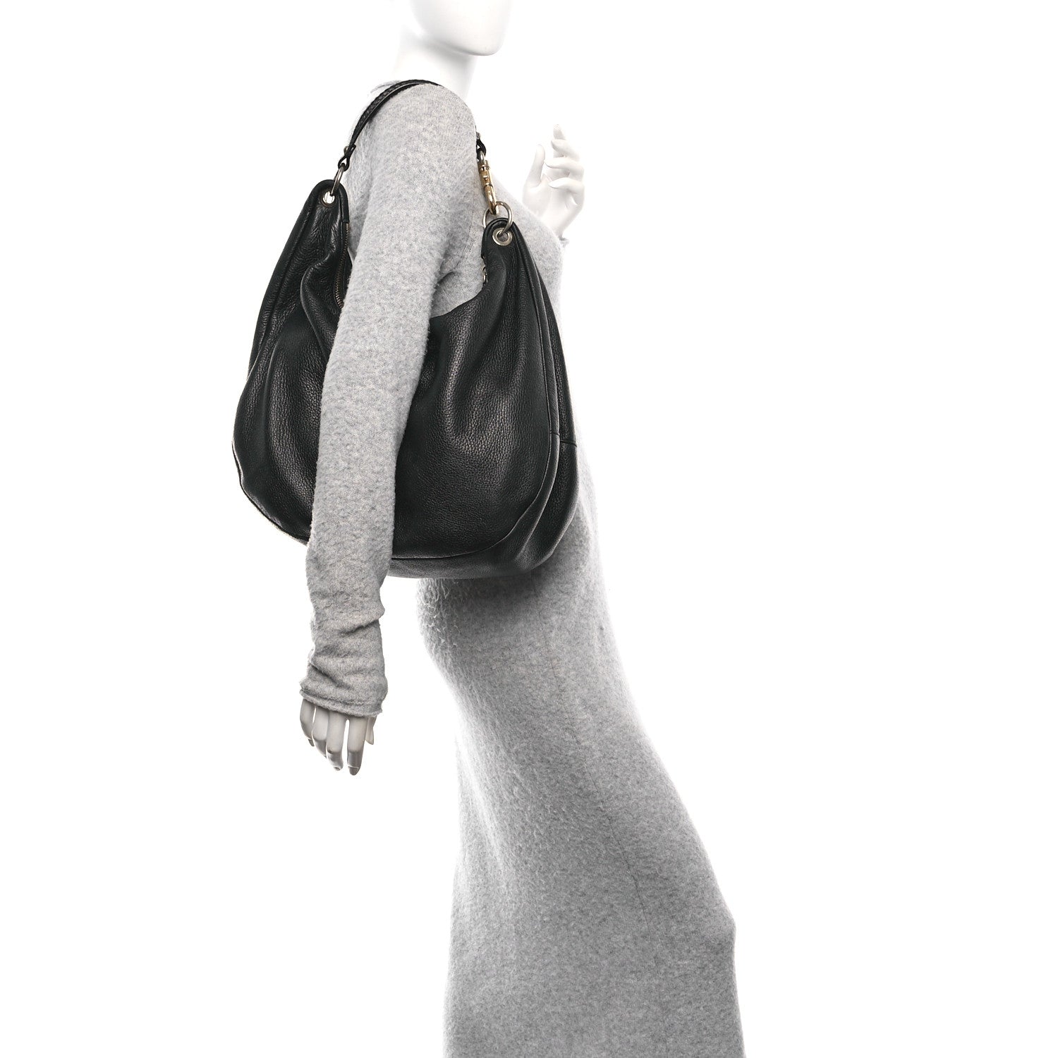 Deerskin Snakeskin Solar Hobo Black