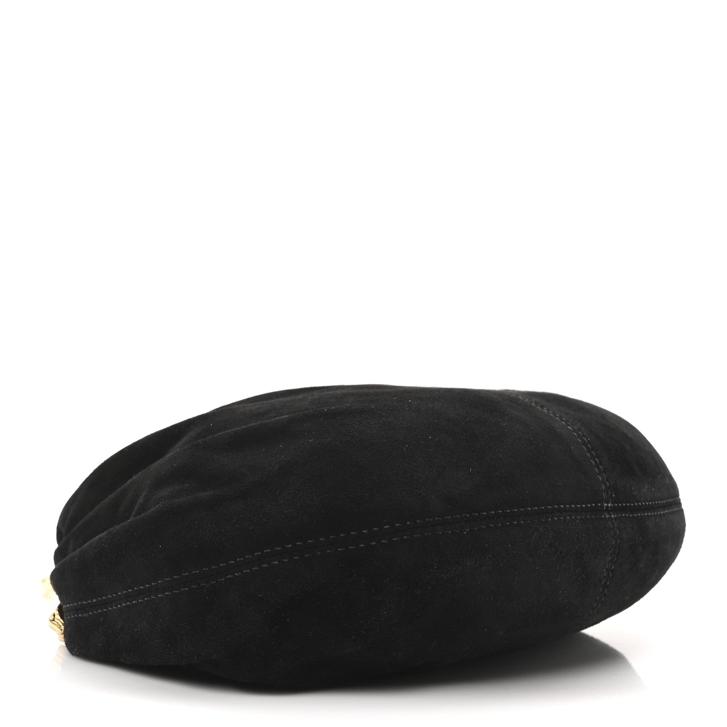 Suede Calfskin Small Snake Bracelet Hobo Bag Black
