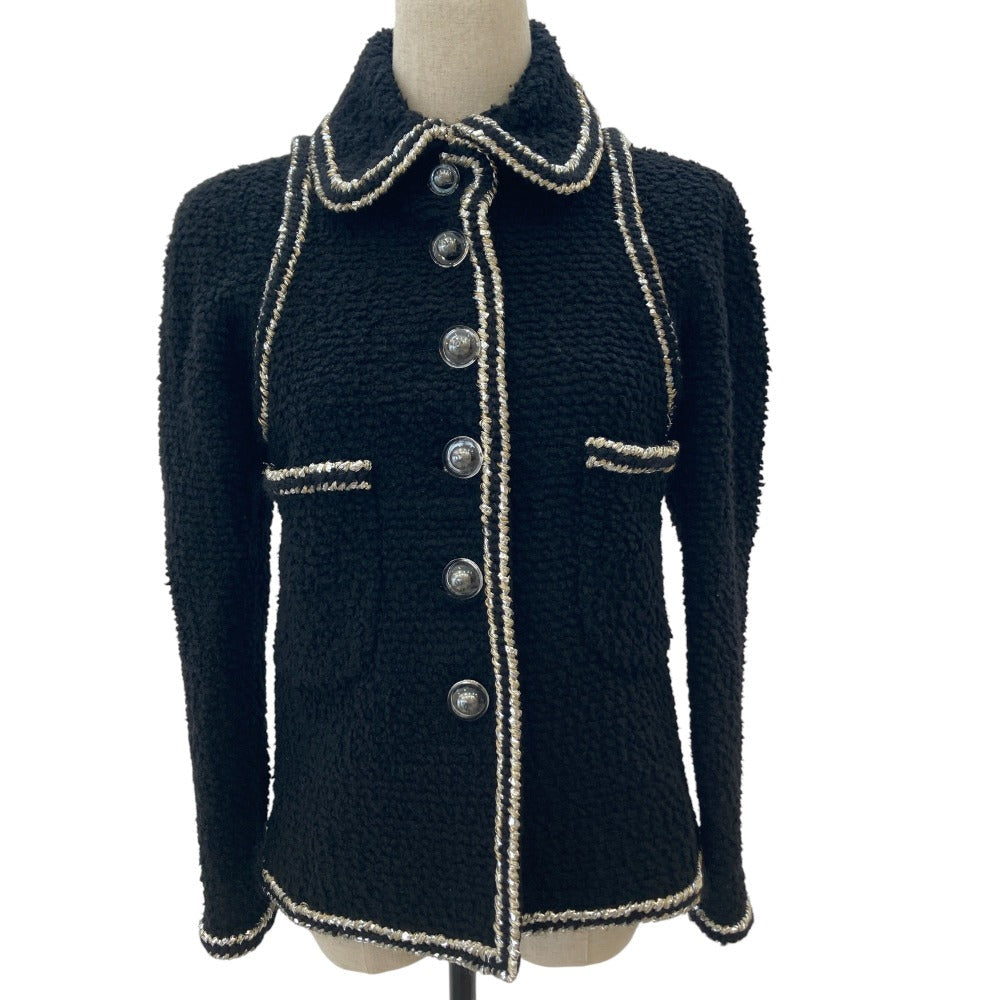 Chanel Coco Mark Button Wool Silk Blend Jacket