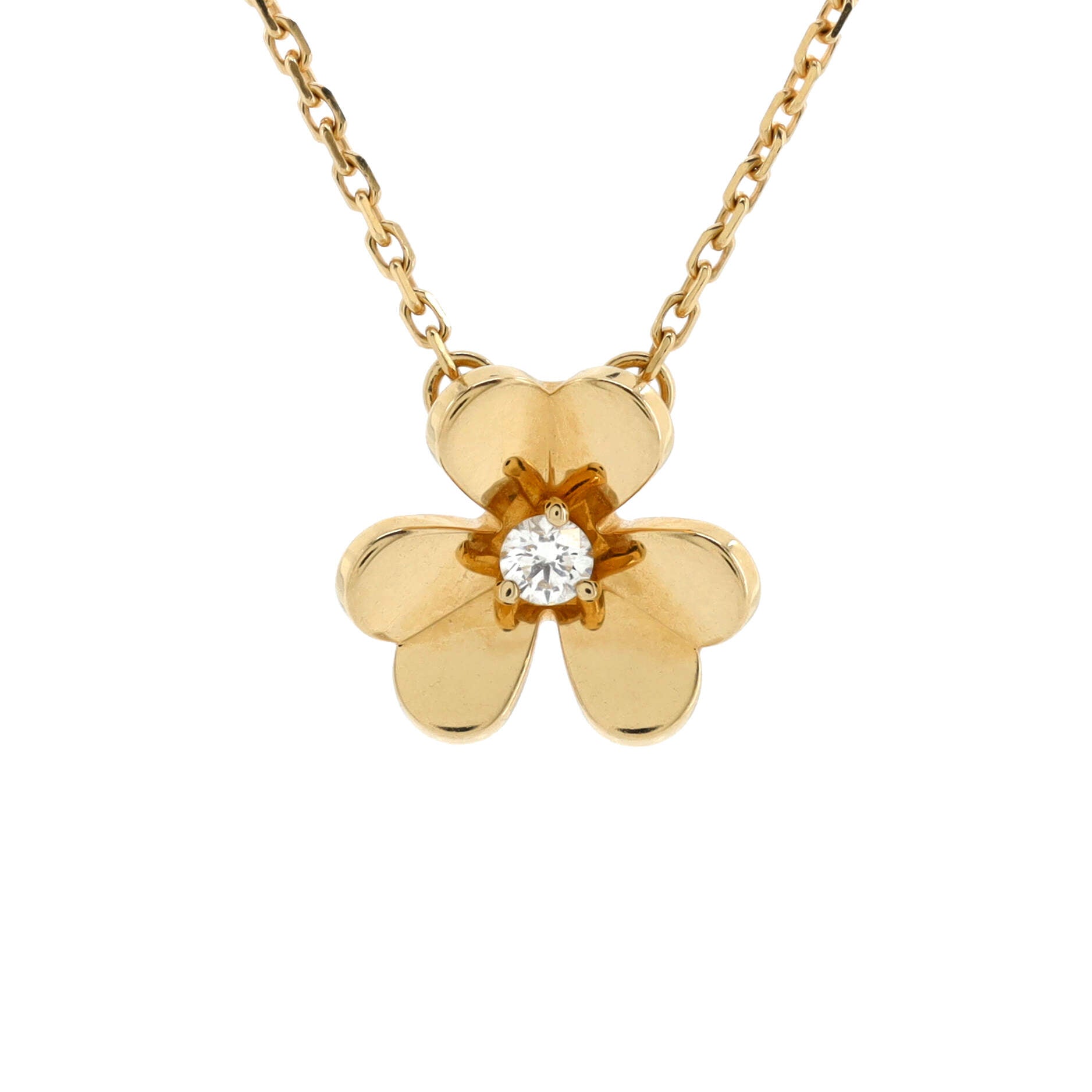 Frivole Pendant Necklace 18K Yellow Gold and Diamond Mini
