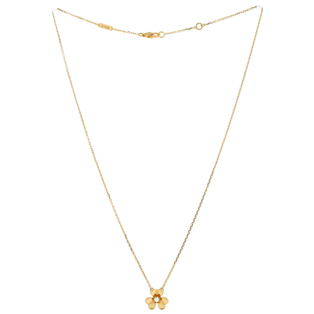 Frivole Pendant Necklace 18K Yellow Gold and Diamond Mini