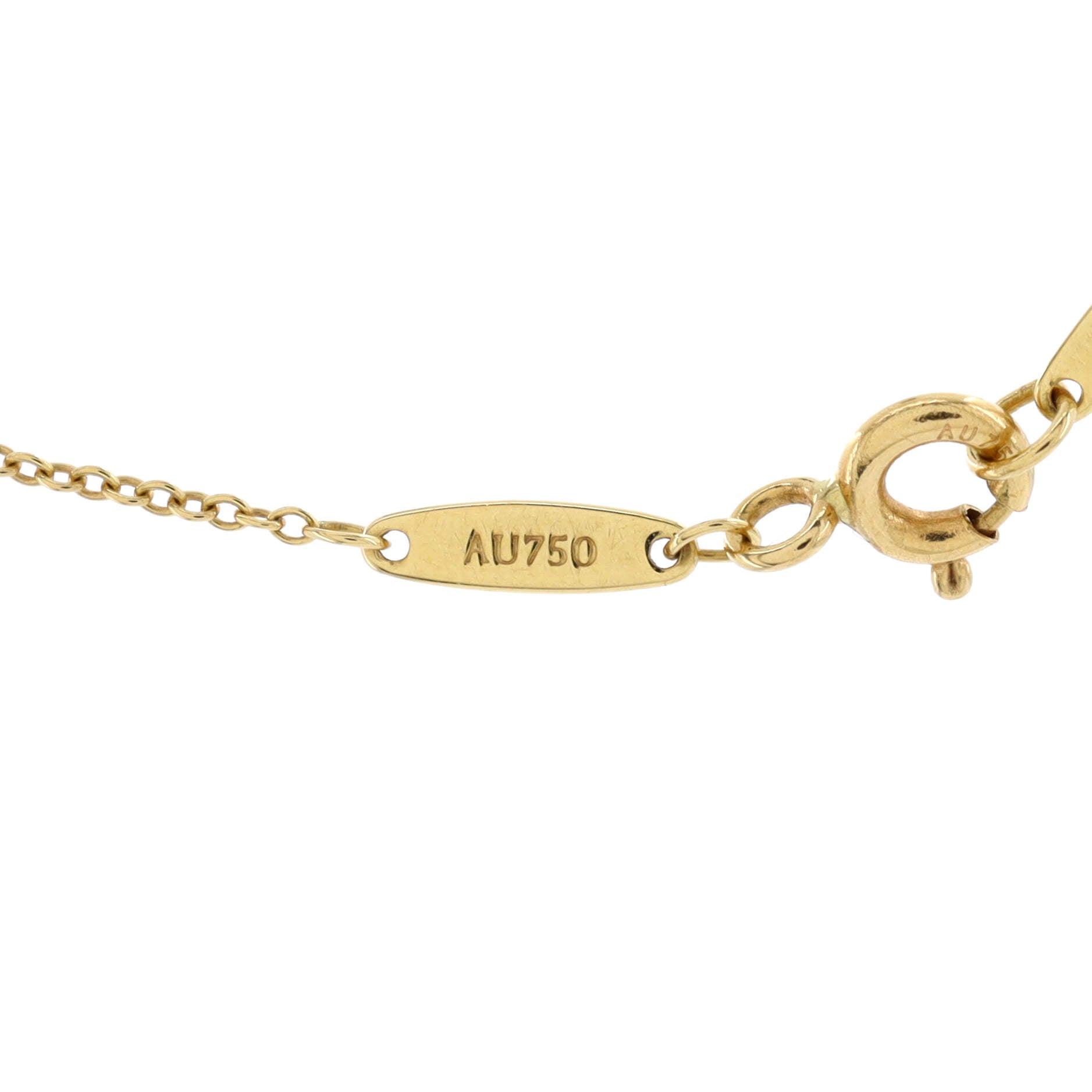 Elsa Peretti Diamonds By The Yard Pendant Necklace 18K Yellow Gold and Diamond 0.10-0.19CT