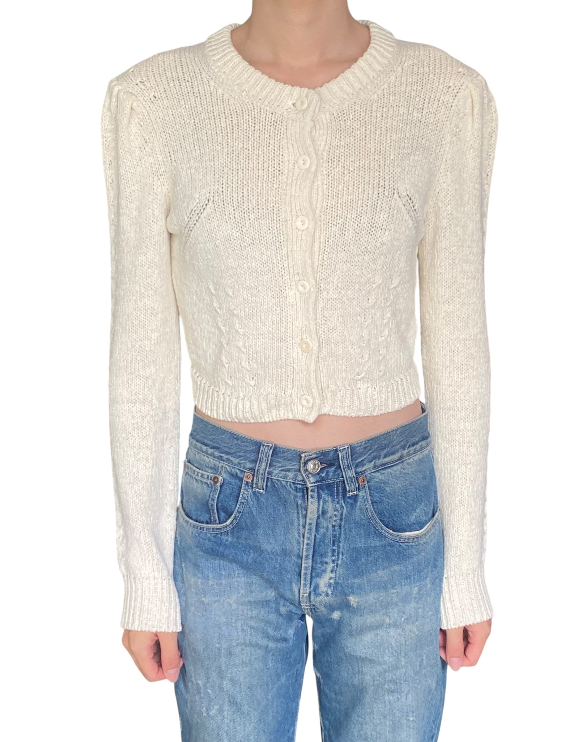 Ulla Johnson Ivory Knit igan - M