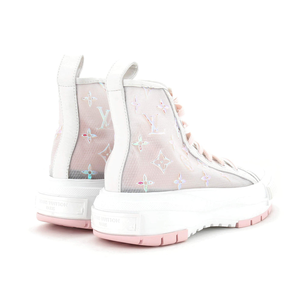 Women's LV Squad Sneaker Boots Monogram Iridescent Technical Mesh