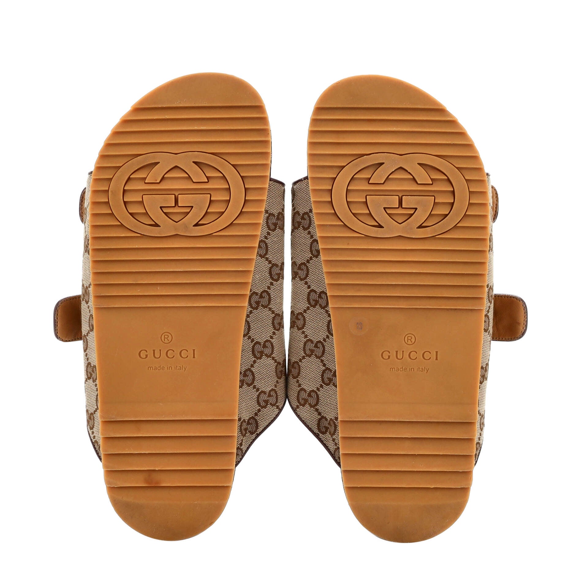 Men's Buckle Slide Sandals GG Canvas