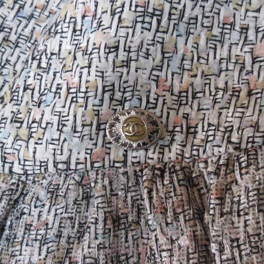 Chanel Coco Mark Tweed Mini Skirt Wool Skirt