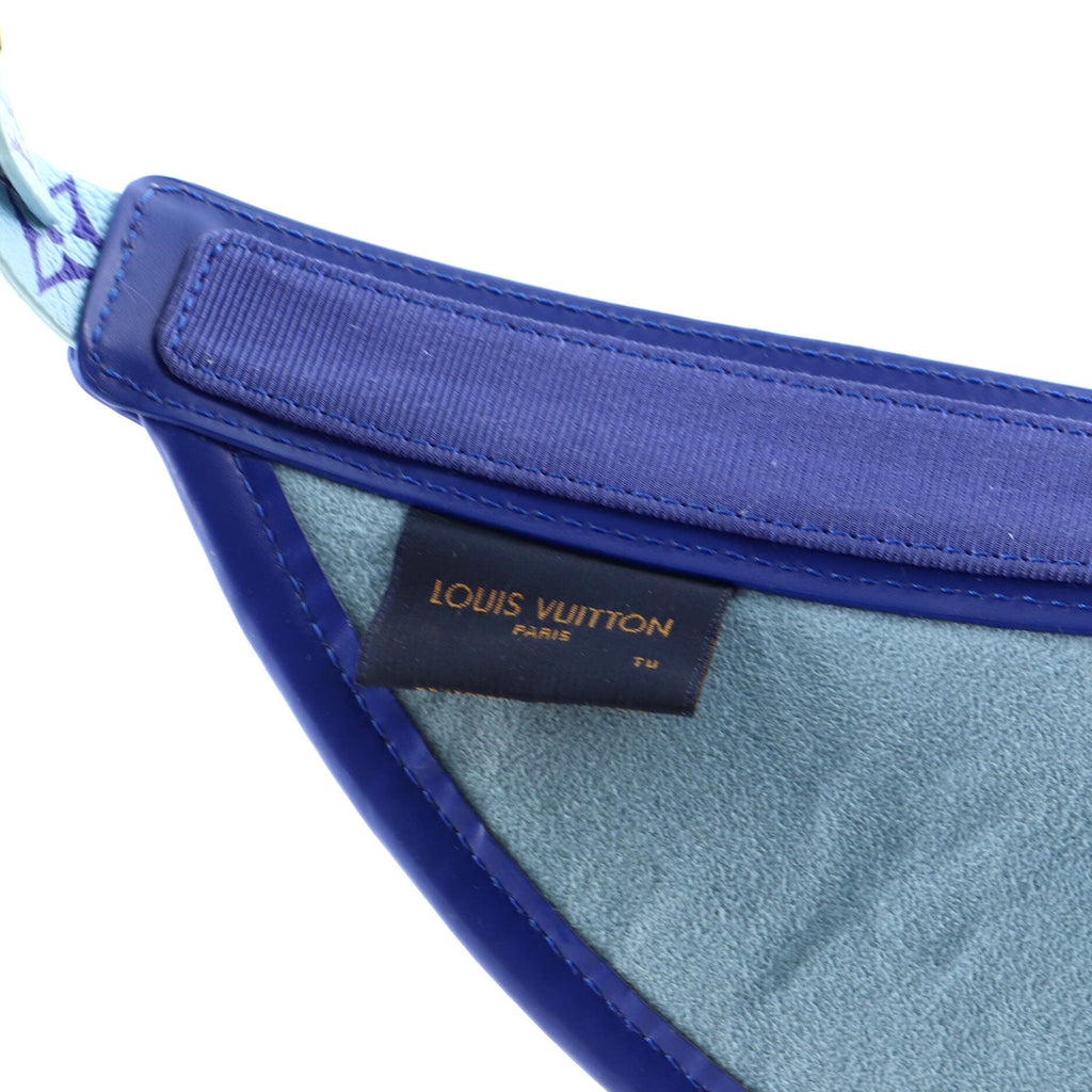 Strawgram Visor Monogram Raffia with Leather