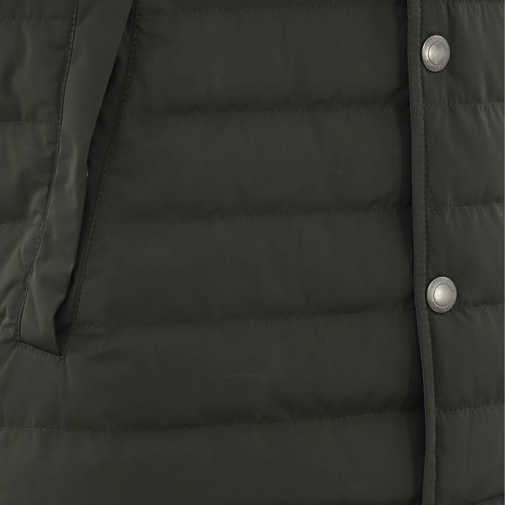Men's Button Up Vest Quilted Polyamide with Down