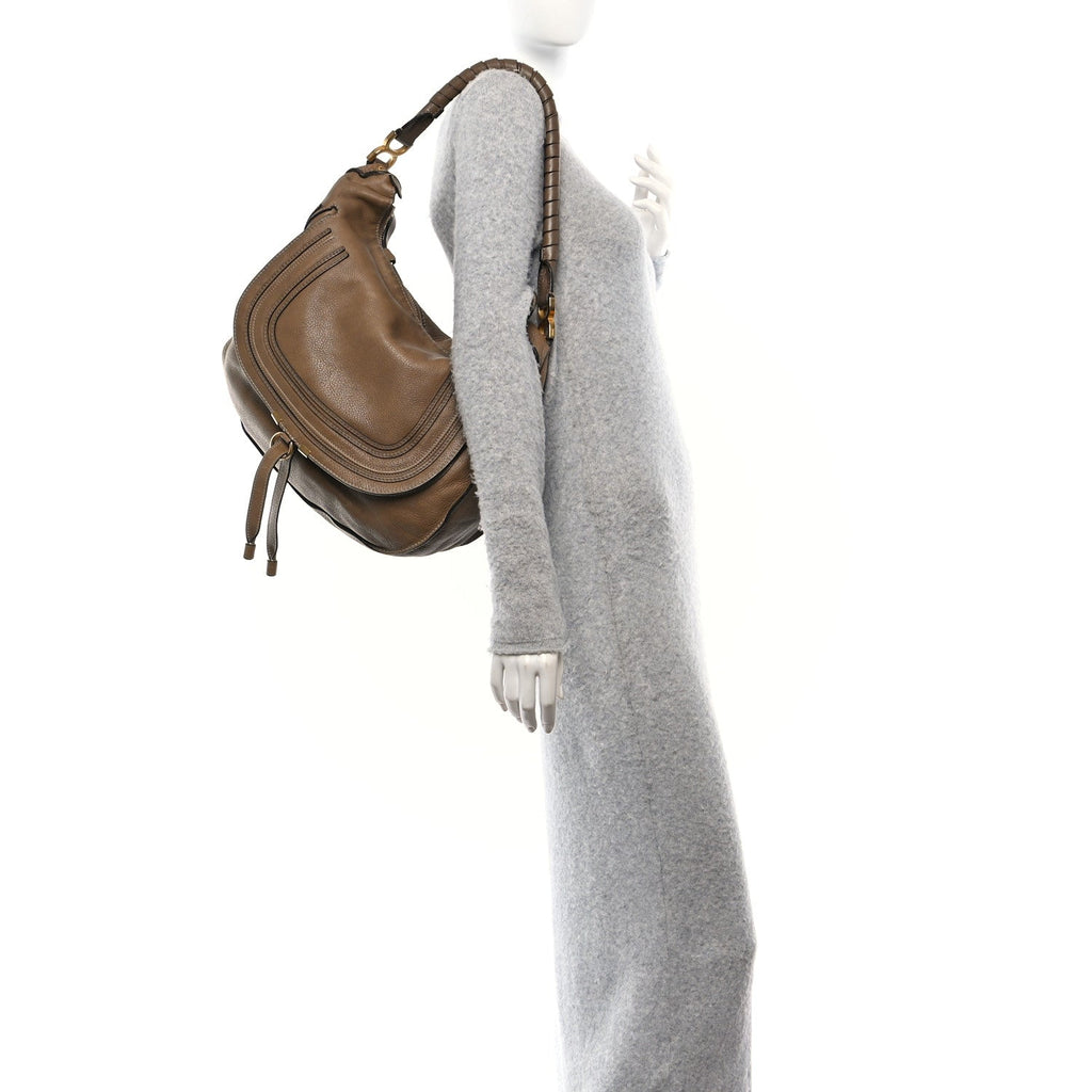 Calfskin Medium Marcie Hobo Nut