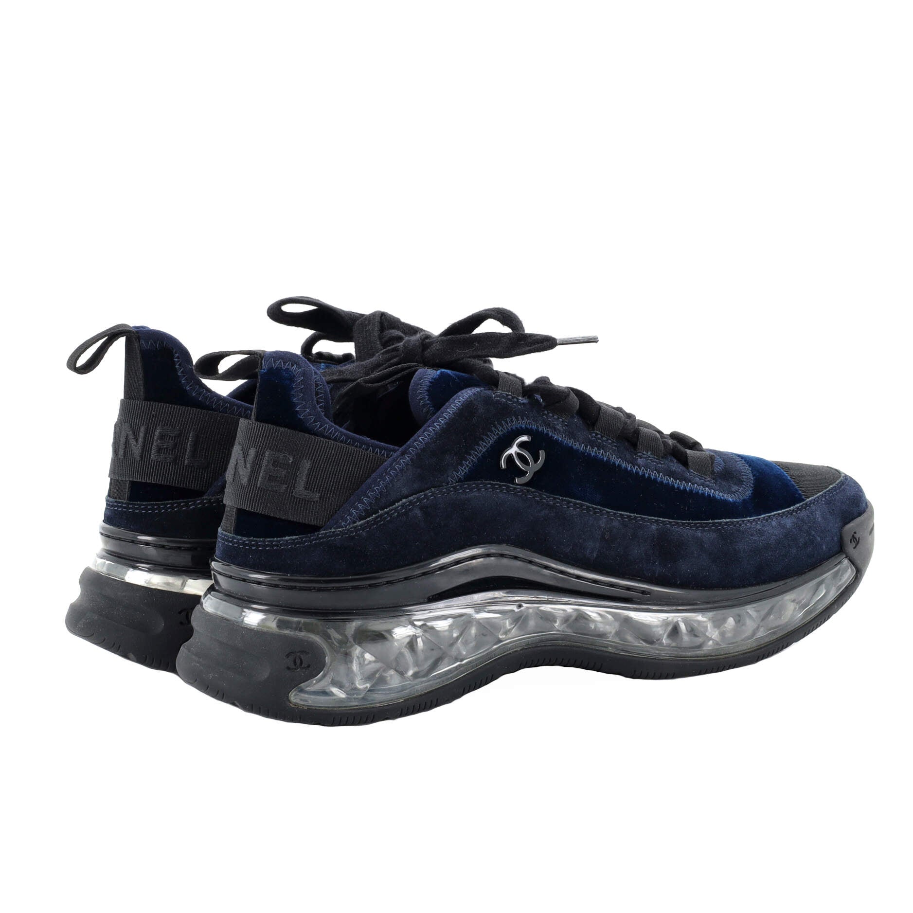 Women's CC Cap Toe Logo Sneakers Suede and Mixed Fibers